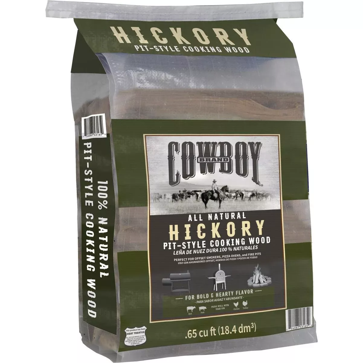 0.65 Cu. Ft. Hickory Pit-style Cooking Wood