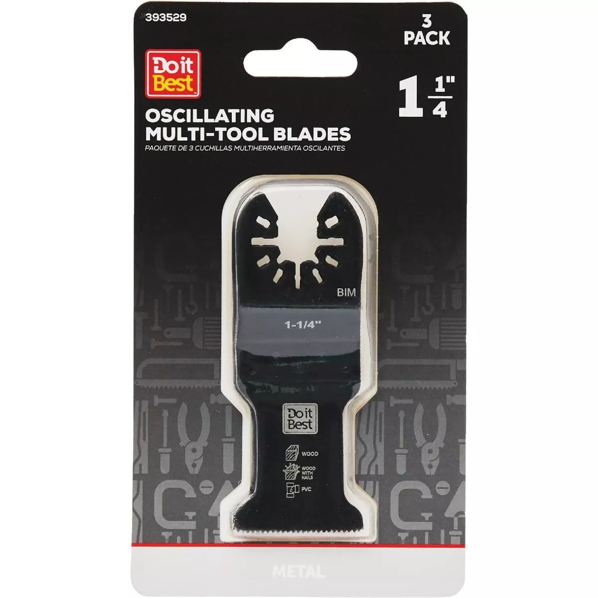 1-1/4 In. Bi-metal Metal Cutting Oscillating Multi-tool Blade (3-pack)