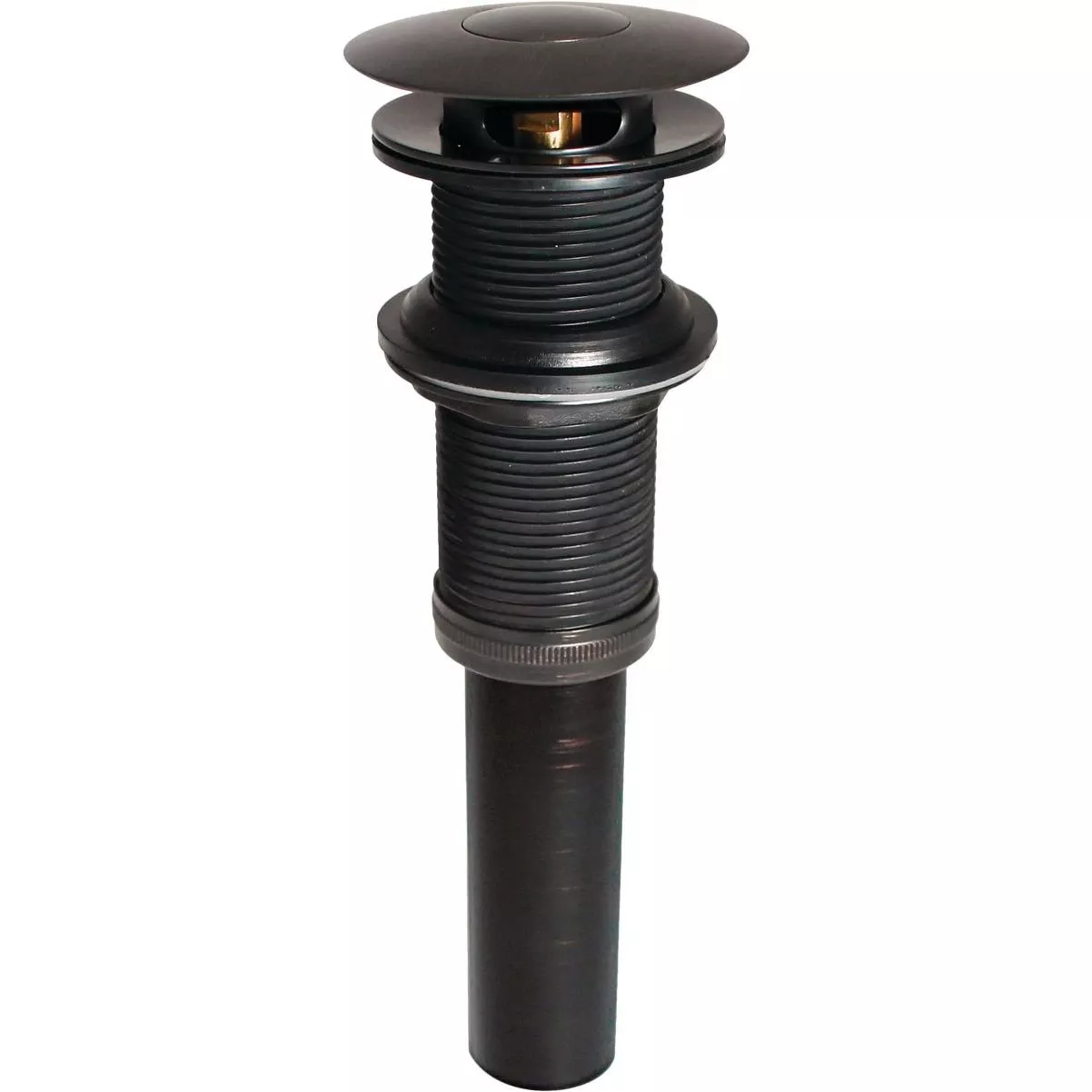 1-1/4 In. Bronze Finished Brass Push Button Universal Bathroom Sink Drain Stopper