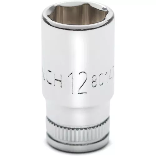 1/4" Drive 6 Point Mid Length Metric Socket 12mm