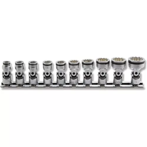 1/4" Sq. Drive SAE Universal 12-Point NUT GRIP 10 Piece Socket Set