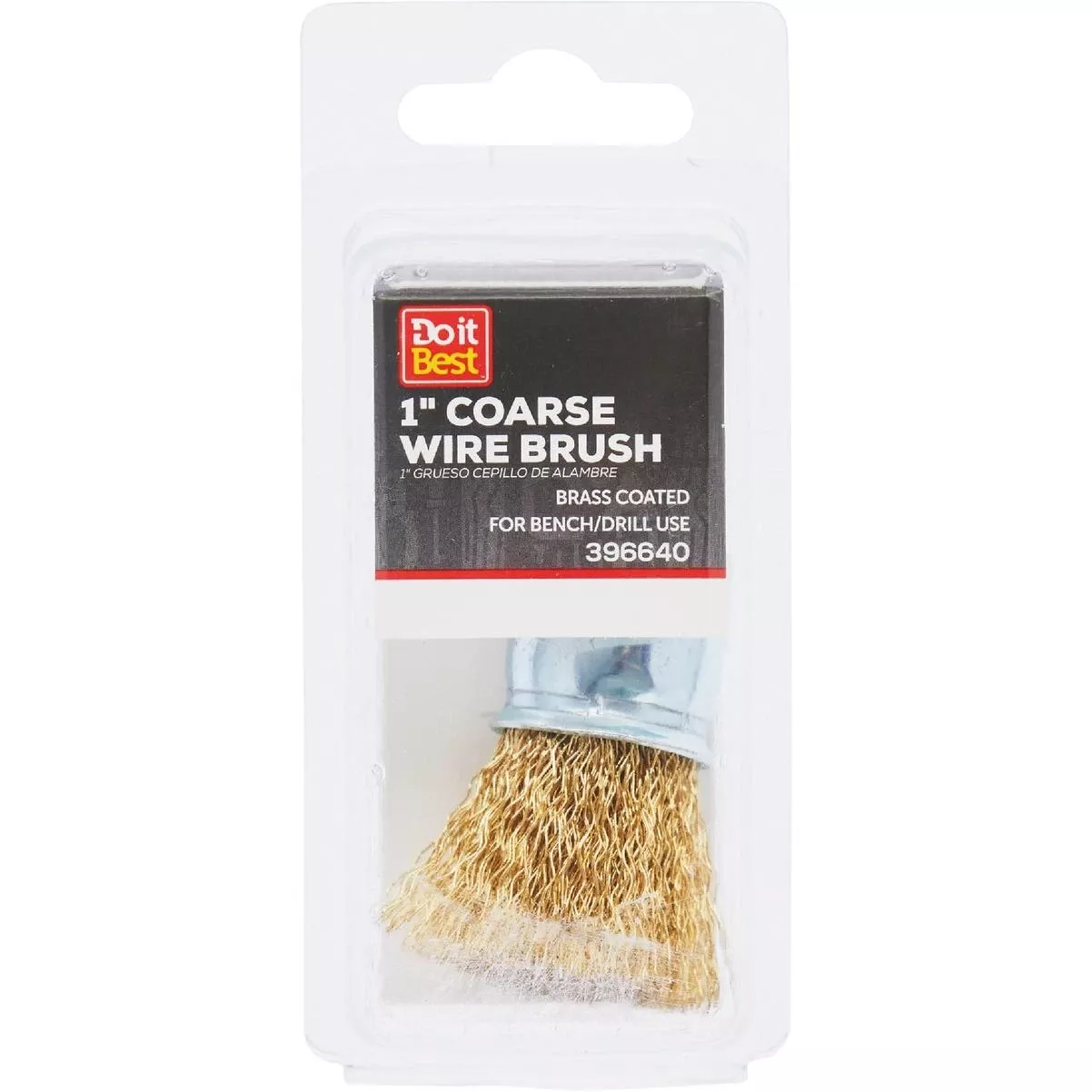 1 In. Brass Coarse Drill Mounted Wire Brush