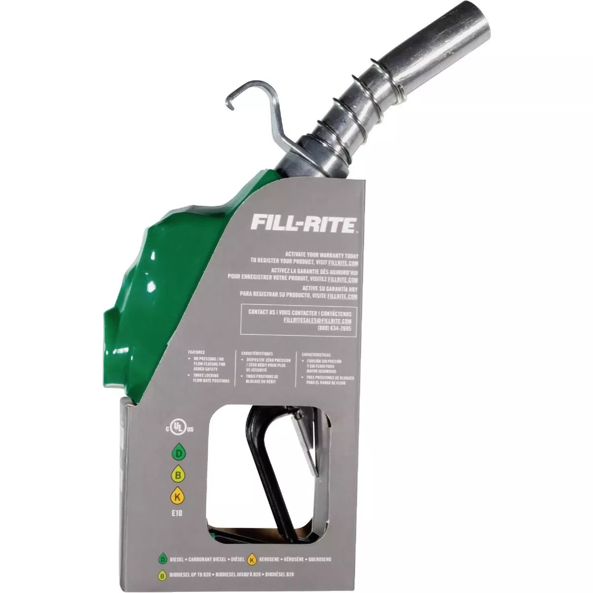 1 In. Green Automatic Diesel Spout Nozzle