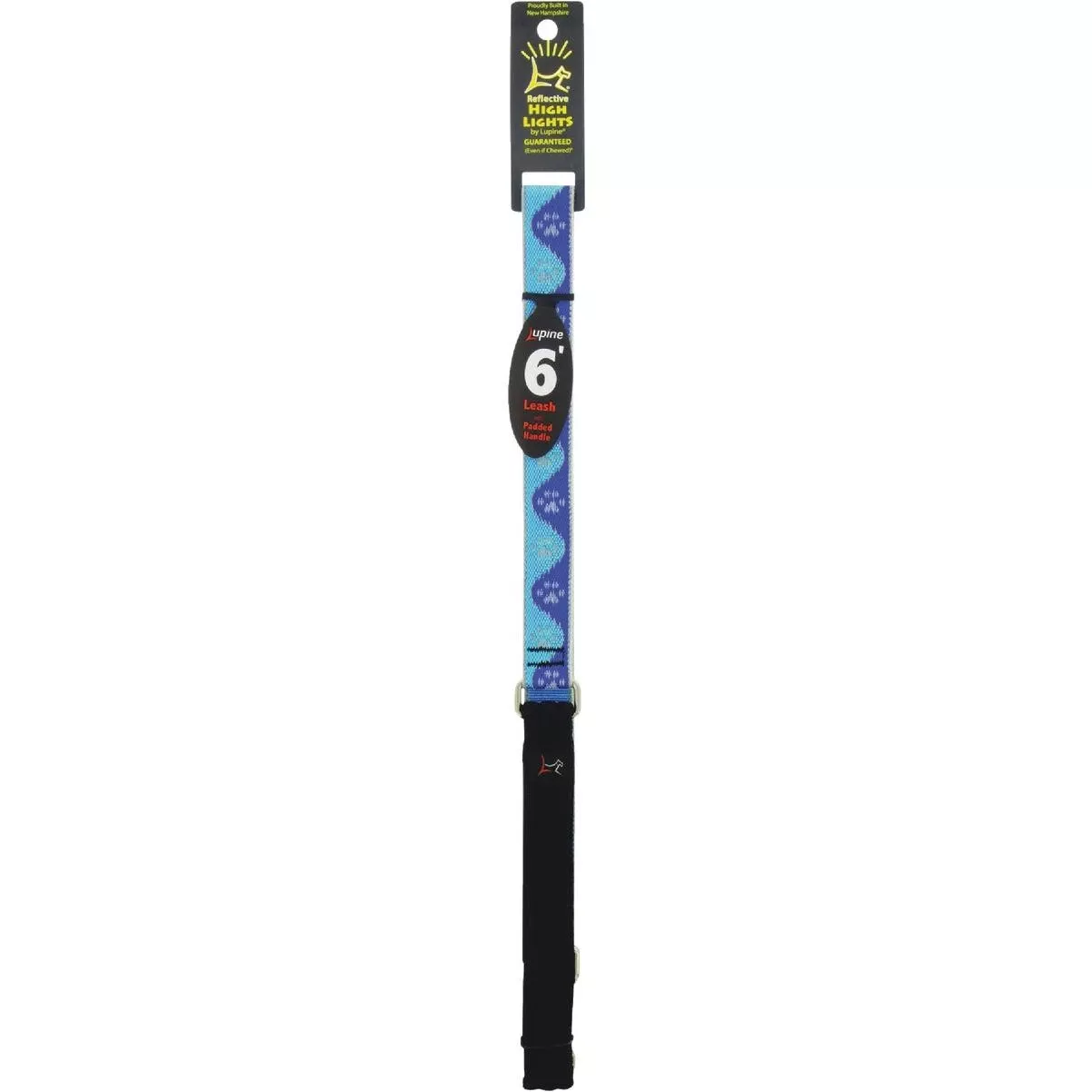 1 In. X 6 Ft. Reflective Blue Paws Dog Leash