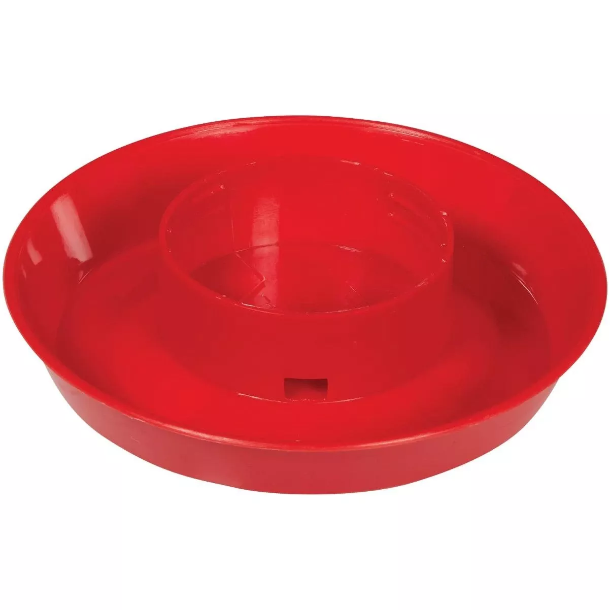 1 Qt. Screw-on Red Polypropylene Poultry Waterer Base