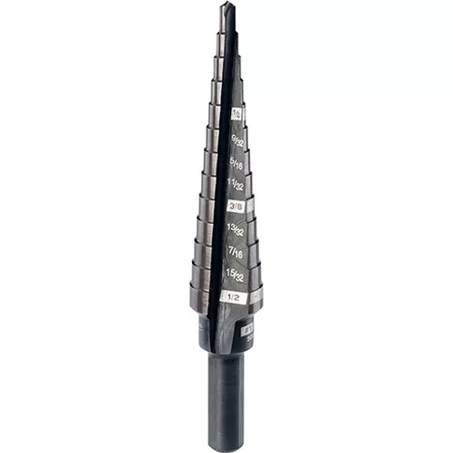 #1 Step Drill Bit, 1/8″ – 1/2″ by 1/32″