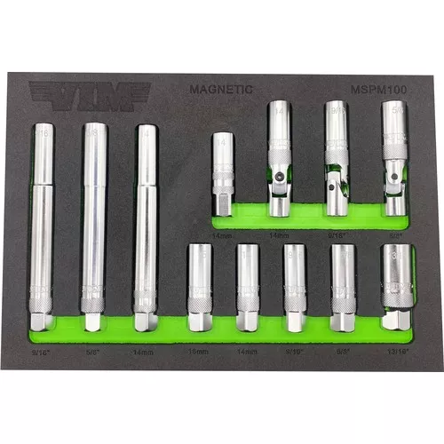 12 Piece 3/8" Dr. Magnetic Spark Plug Master Set