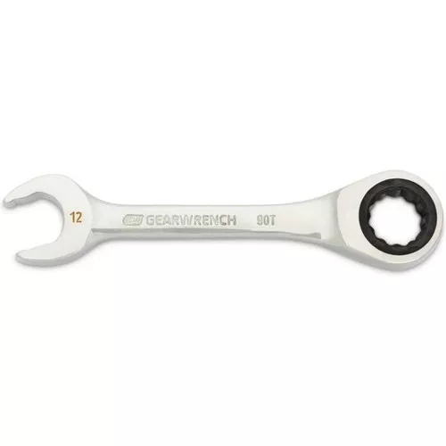 12mm 90-Tooth 12 Point Stubby Combination Ratcheting Wrench