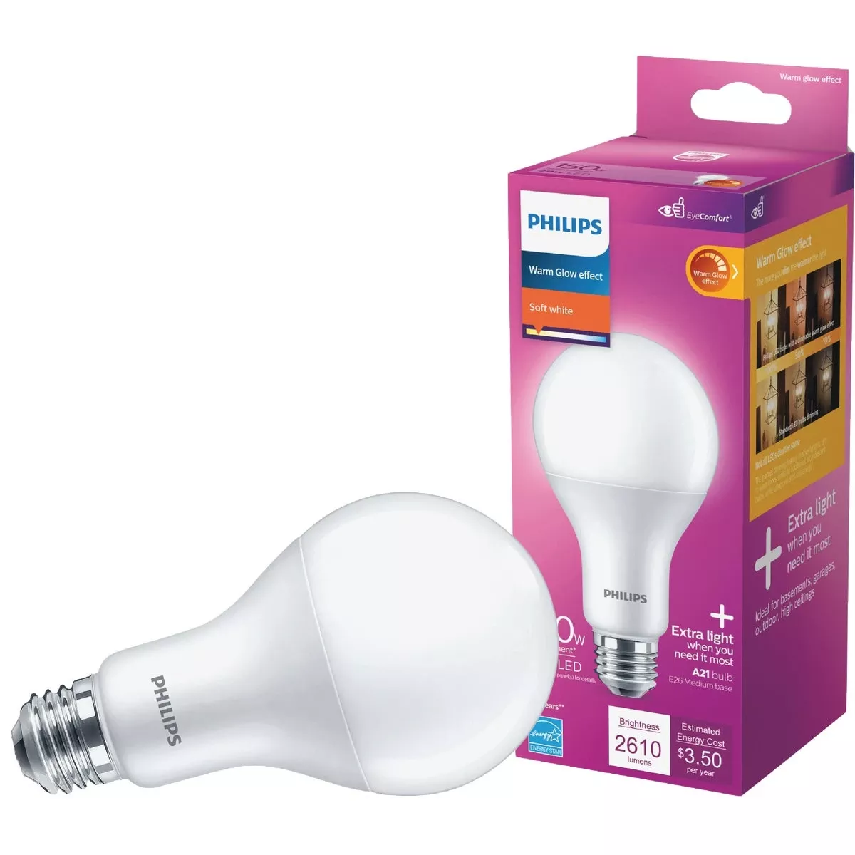 150w-equivalent Warm Glow Soft White A21 Dimmable Led Bulb