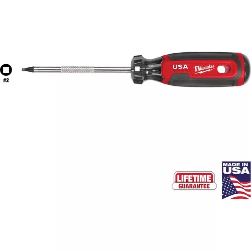 #2 Square 4″ Cushion Grip Screwdriver (USA)