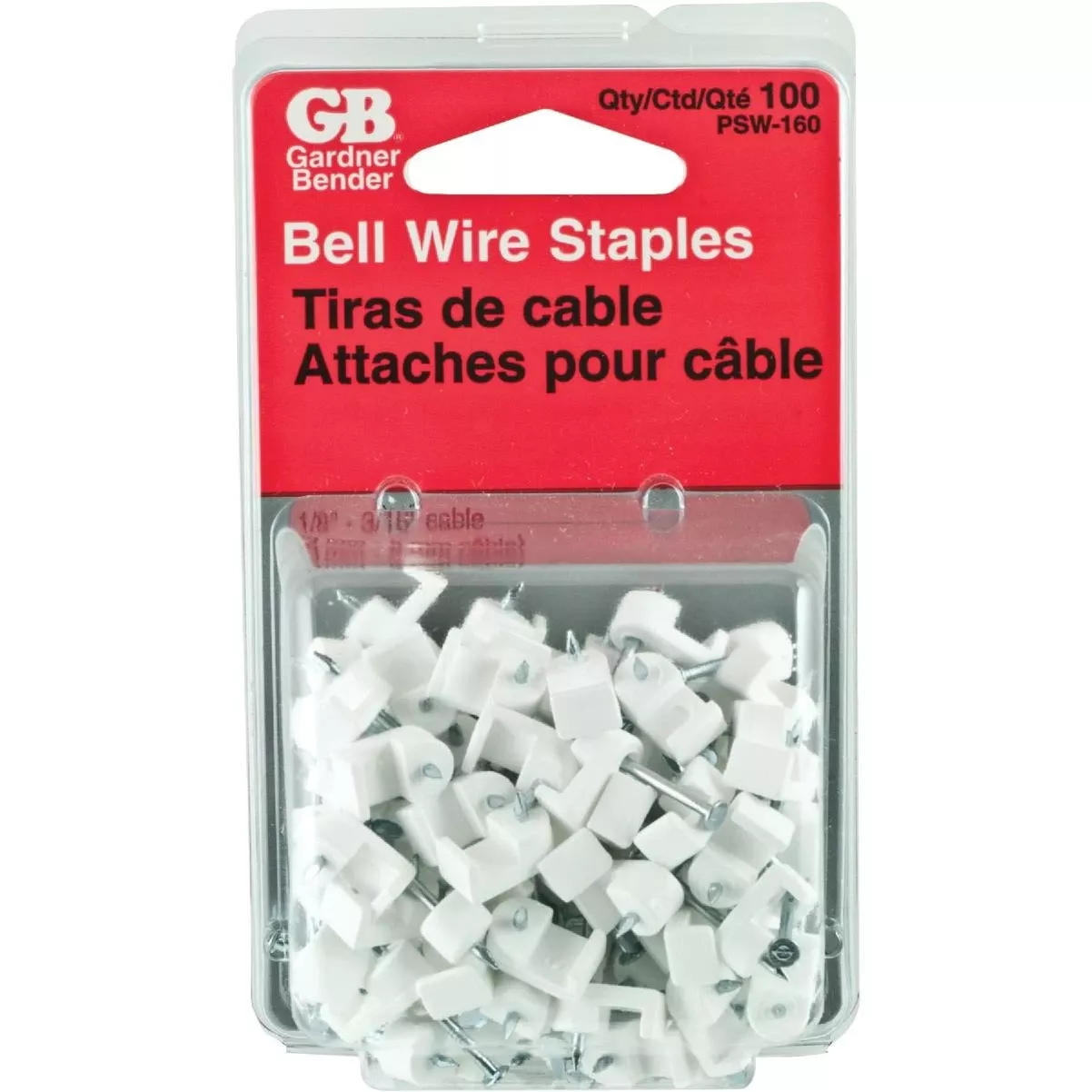 3/16 In. Plastic Low Voltage Bell Wire Staple (100-count)