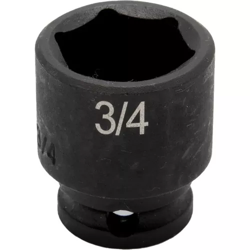 3/4" x 3/8" Dr SAE Cr-Mo Impact Socket Shallow
