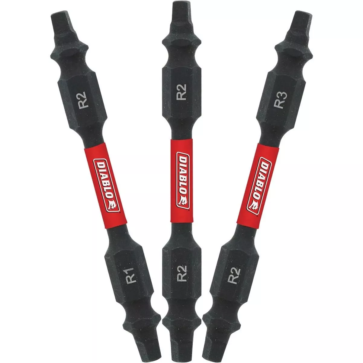3-piece Square Recess 2-1/2 In. Power Double-end Screwdriver Bit Set