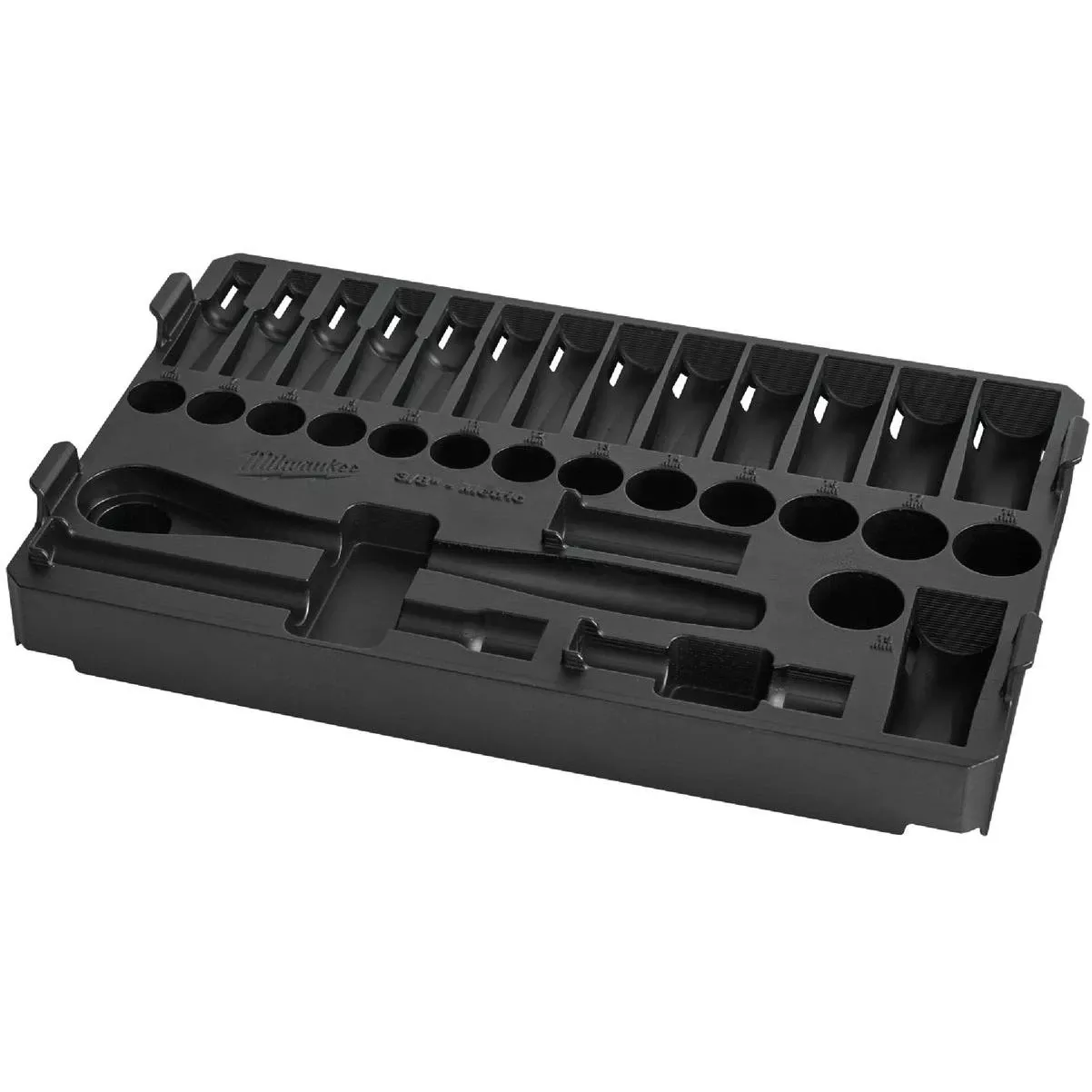 32-piece 3/8 In. Drive Metric Packout Tray Ratchet & Socket Holder