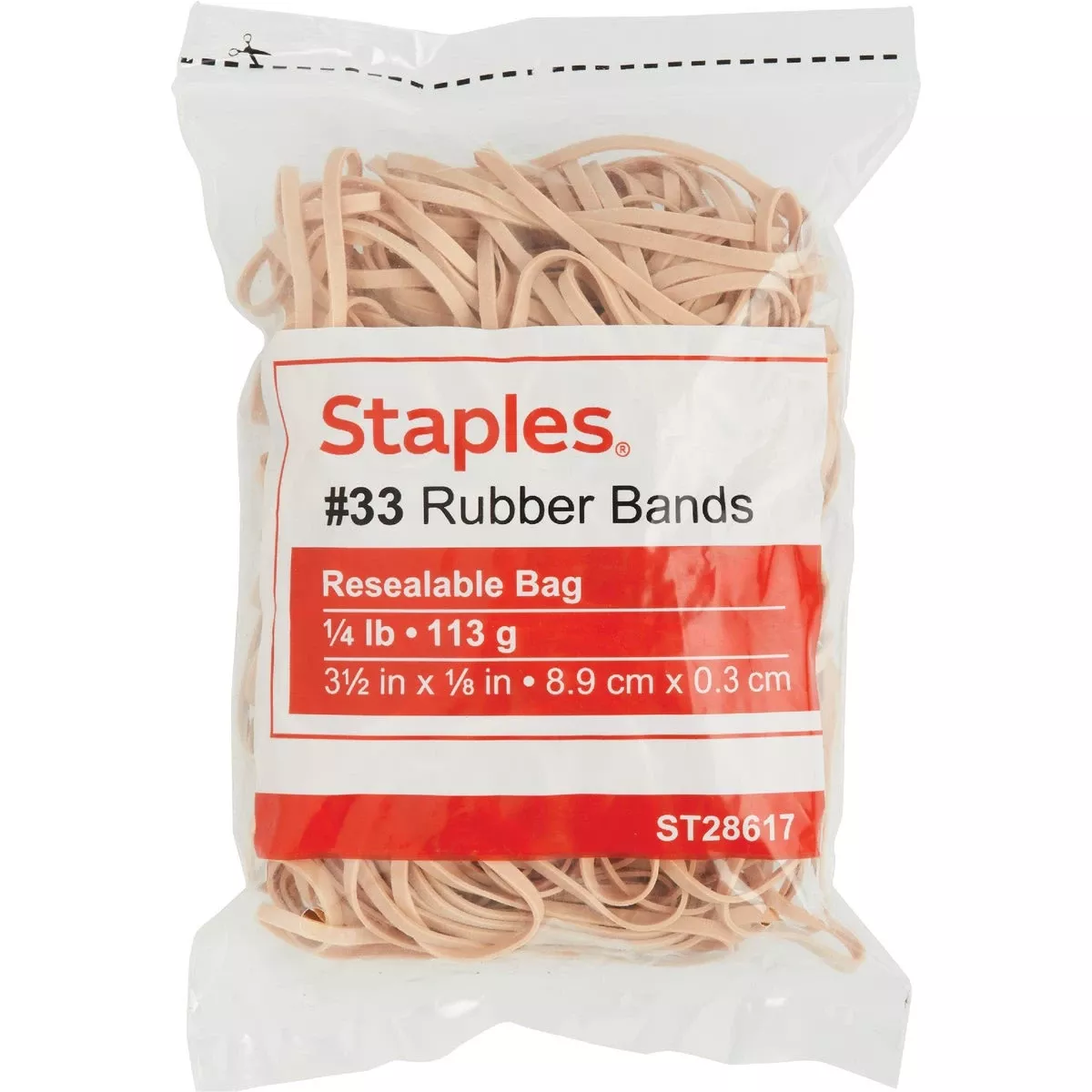 #33 1/4 Lb. Economy Rubber Band Resealable Bag (175-pack)