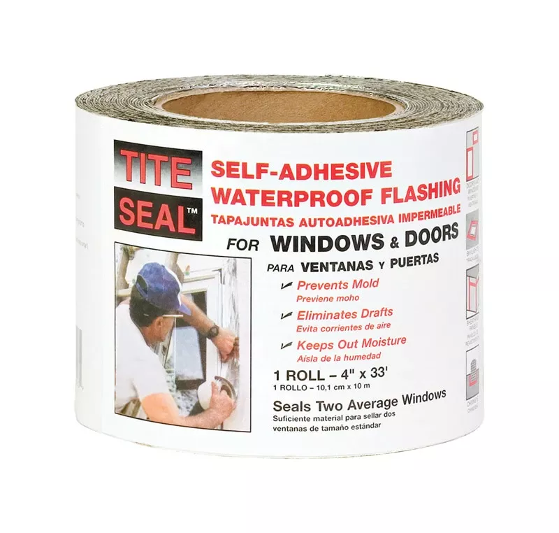 4 In. W X 33 Ft. L Rubber Self-adhesive Waterproof Flashing - Silver