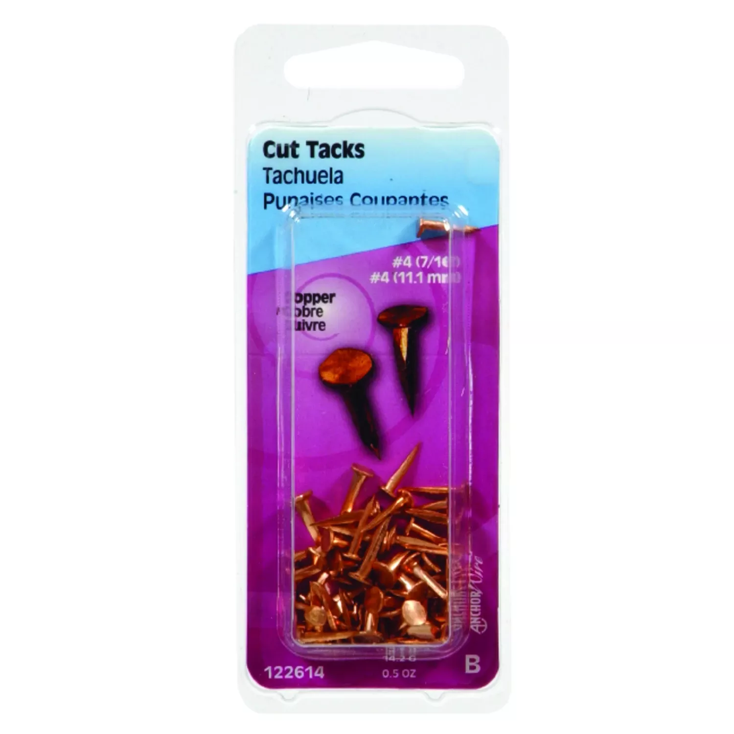 5/8-in. #10 Copper Cut Tacks, 1/2 Oz.