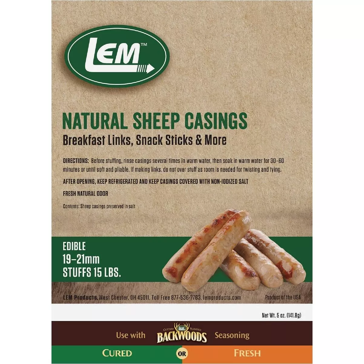 5 Oz. Natural Sheep Casings