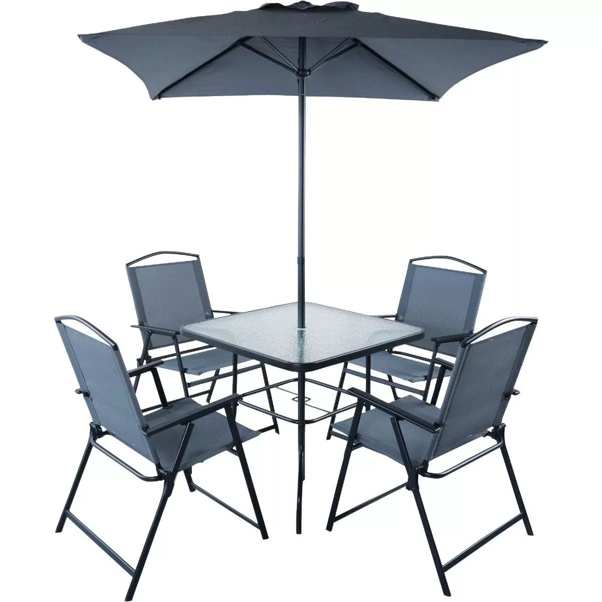 6-piece Sling Dining Set With Umbrella