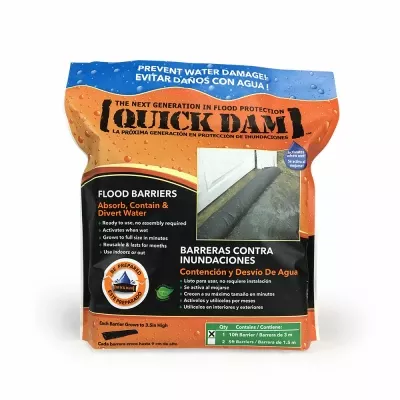 6″ X 10′ Black Flood Barrier – Durable Water-resistant Shield