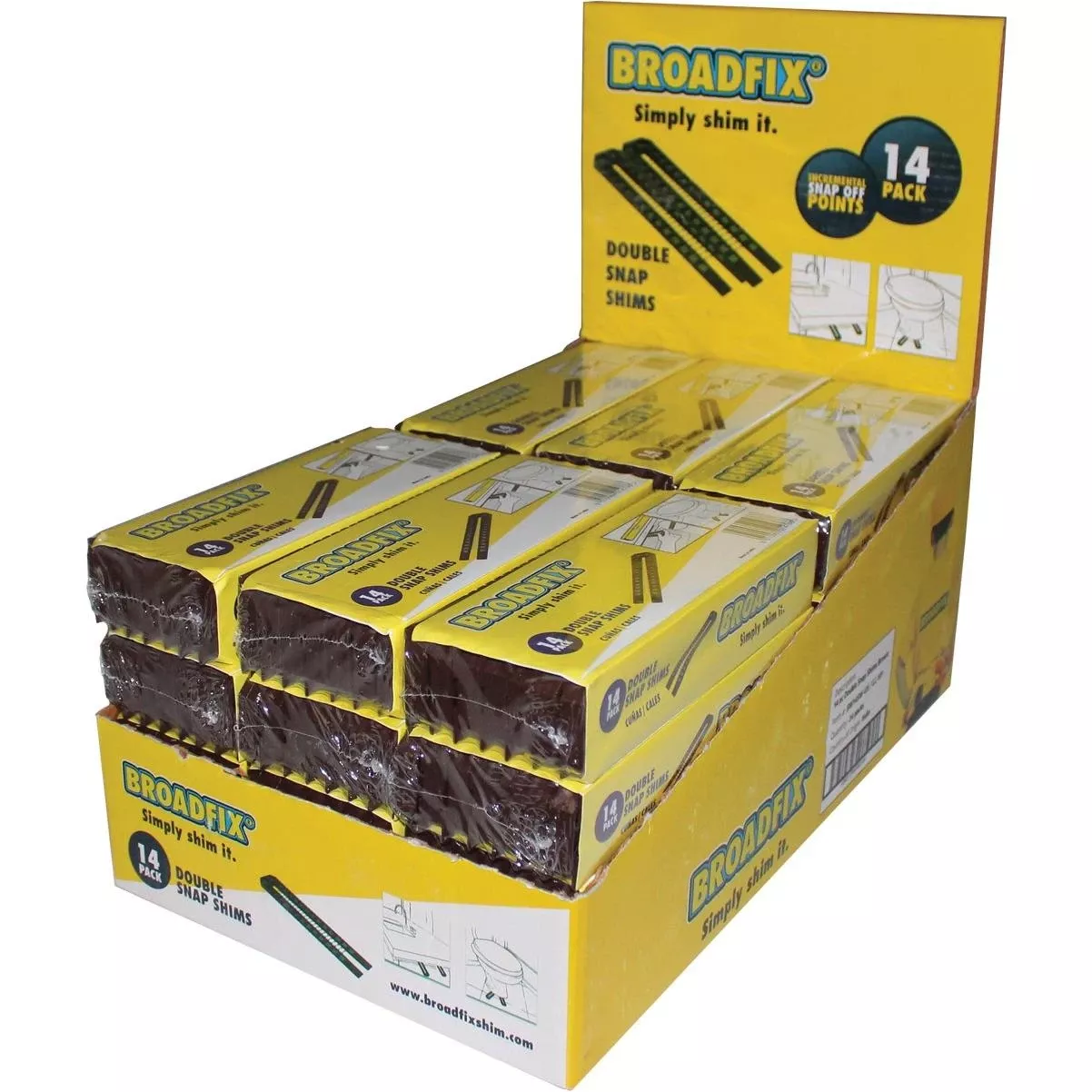 8 In. L Polypropylene Double Snap Wedge Shim (16-count)