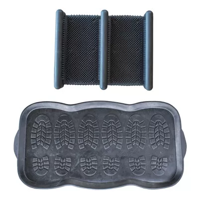 AmeriHome RBSMKIT Rubber Boot Scrap Mat and Rubber Boot/Shoe Mat