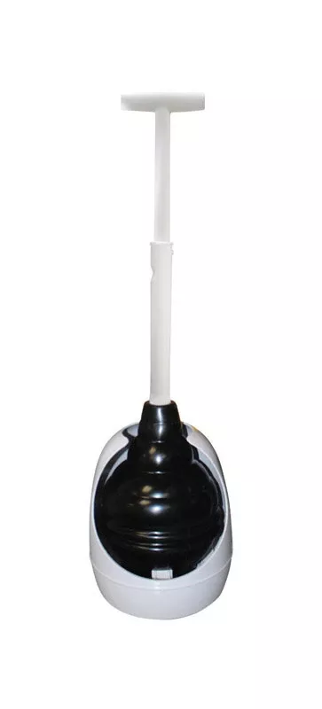 Beehive Max Hideaway Toilet Plunger With Holder, 16 In. L X 6 In. D