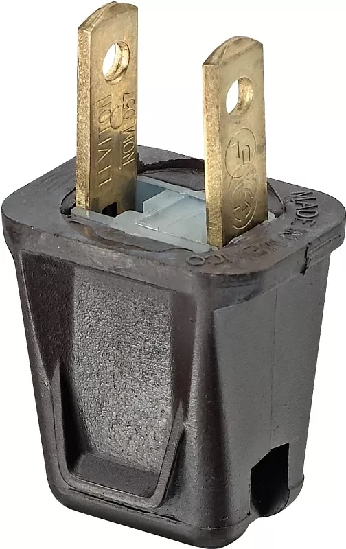 Brown 10a 125v 2-wire Non-grounding Nema 1-15p Plug – Ul Listed