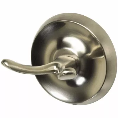 Brushed Nickel Rounded Robe Hook – Durable Bathroom & Closet Accessory