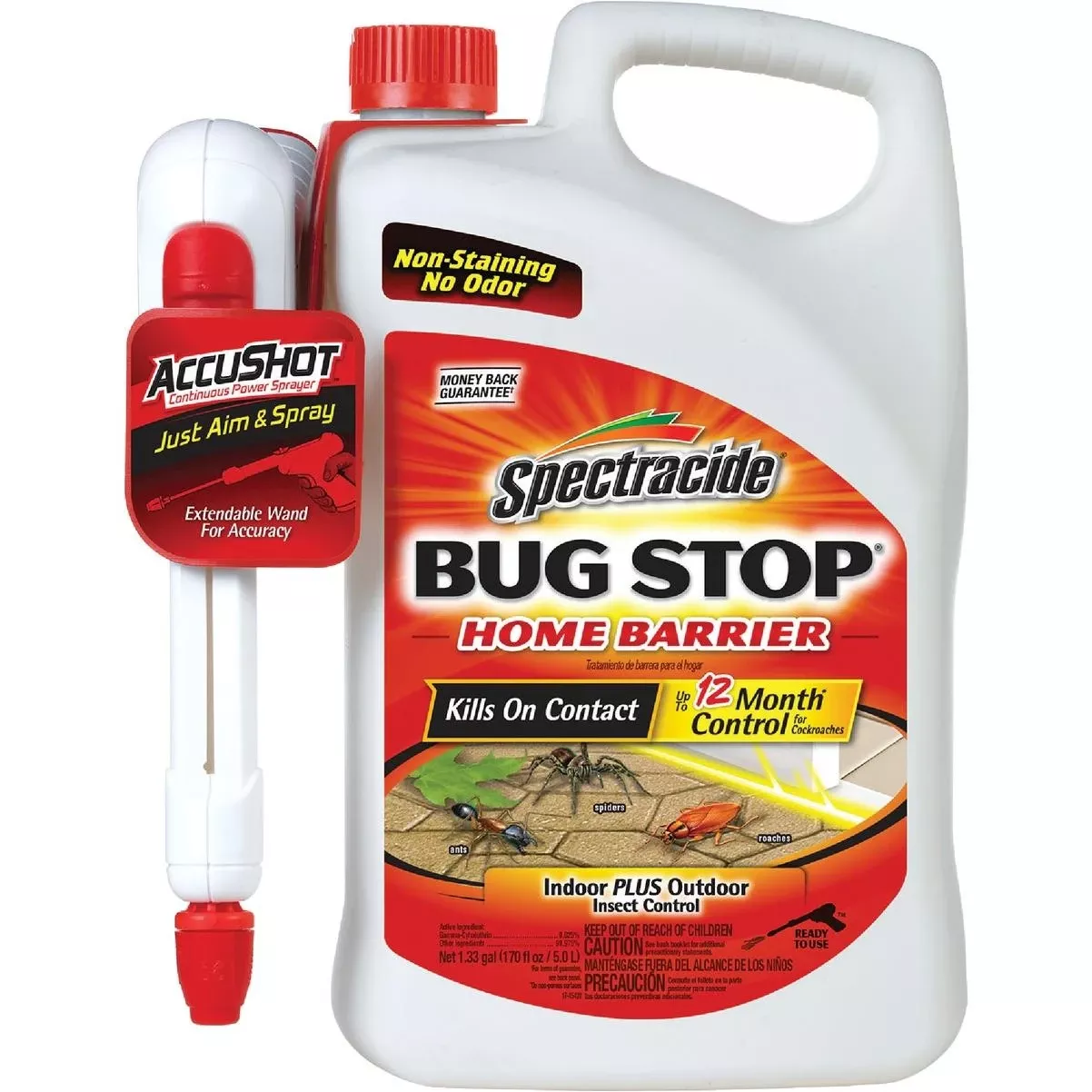 Bug Stop Home Barrier 1.33 Gal. Ready To Use Battery-powered Wand Sprayer Insect Killer