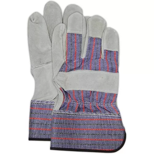 Cow Split Leather Palm Glove, Medium