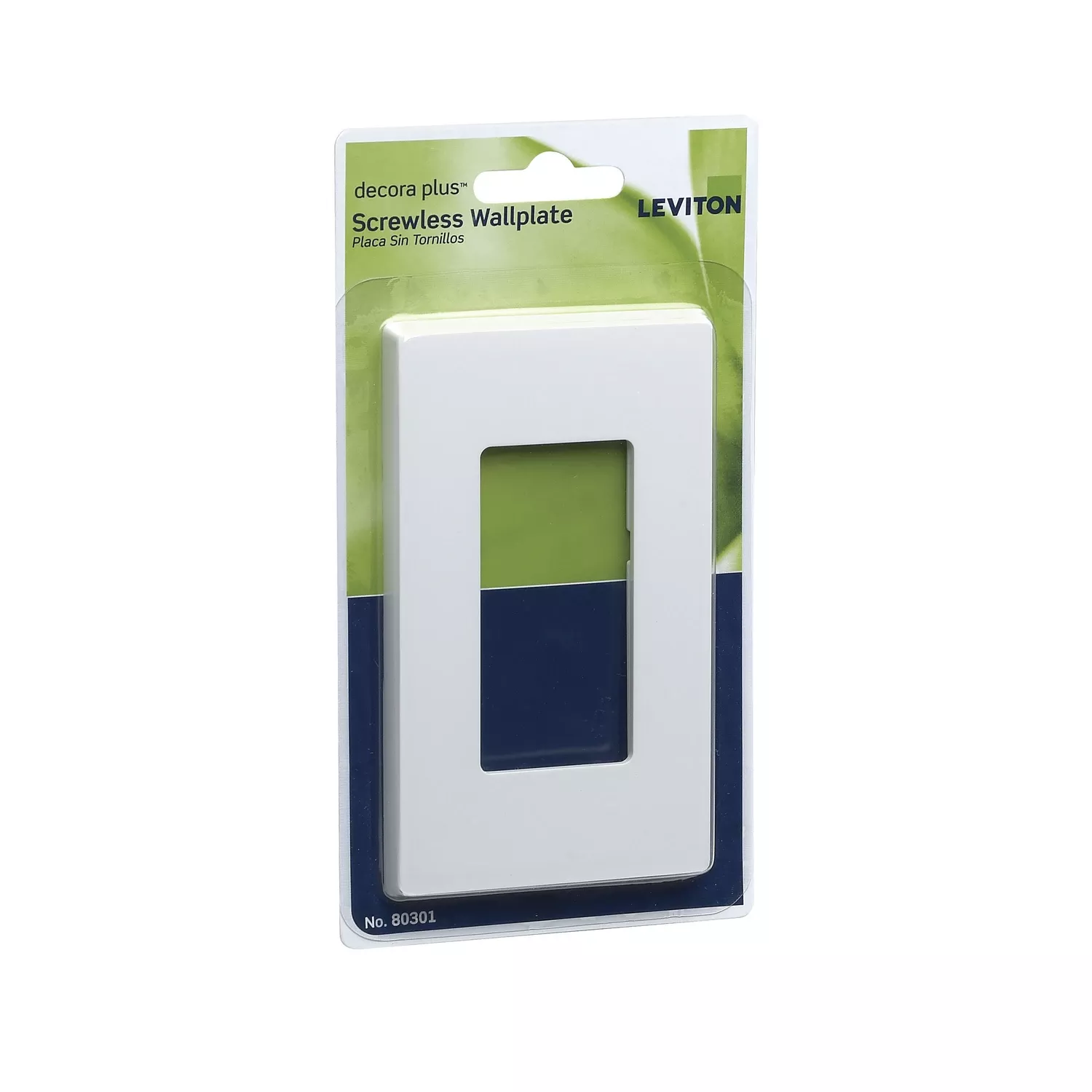Decora Plus 1-gang Poly Carbonate Screwless Decorator Wall Plate, White