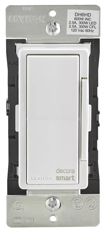 Decora Smart White 600w 120v Rocker Dimmer Switch