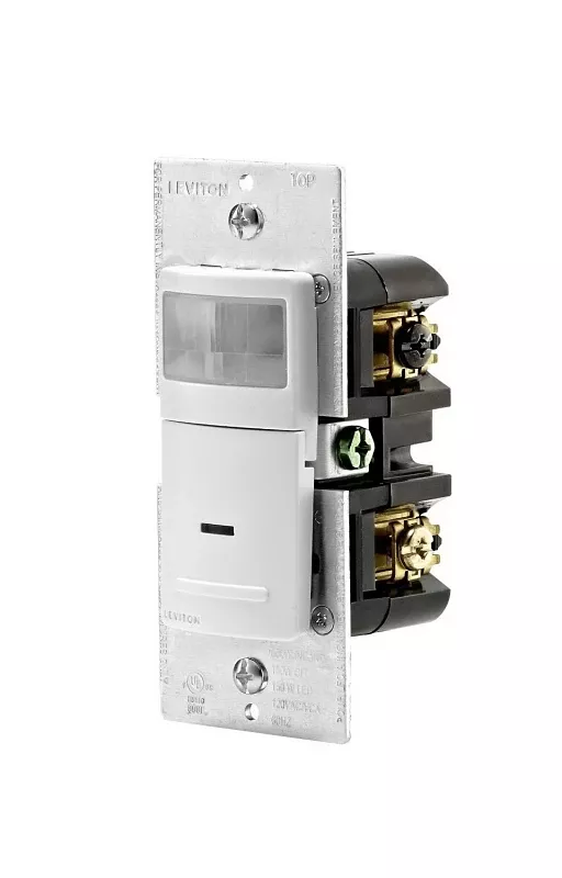 Decora White Occupancy Sensor Switch – 900 Sq Ft Coverage, 180-degree Detection