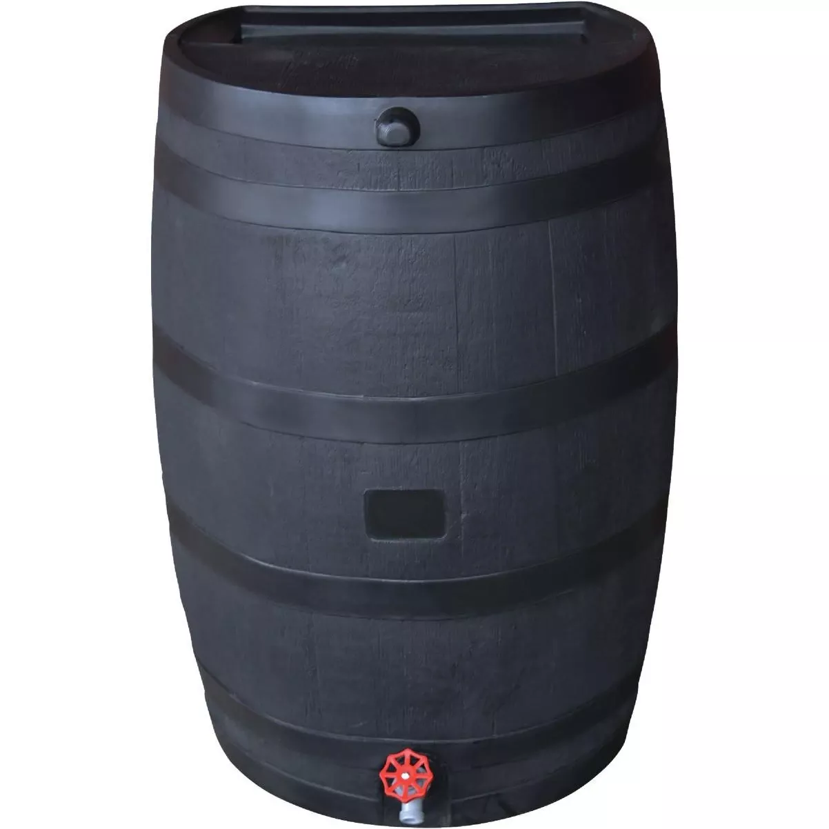 Eco 50 Gal. Black Recycled Polyethylene Rain Barrel