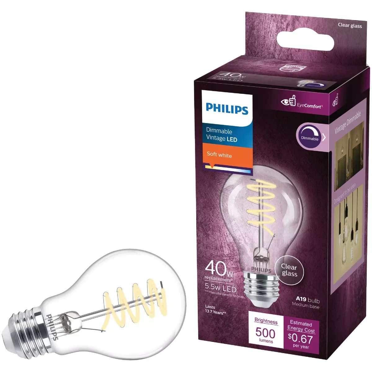 Eyecomfort 40w Equivalent Soft White A19 Medium Led Light Bulb