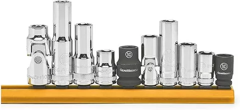 Gearwrench 10Pc 1/4" & 3/8" Dr 6Pt 10mm Socket Set (80319)