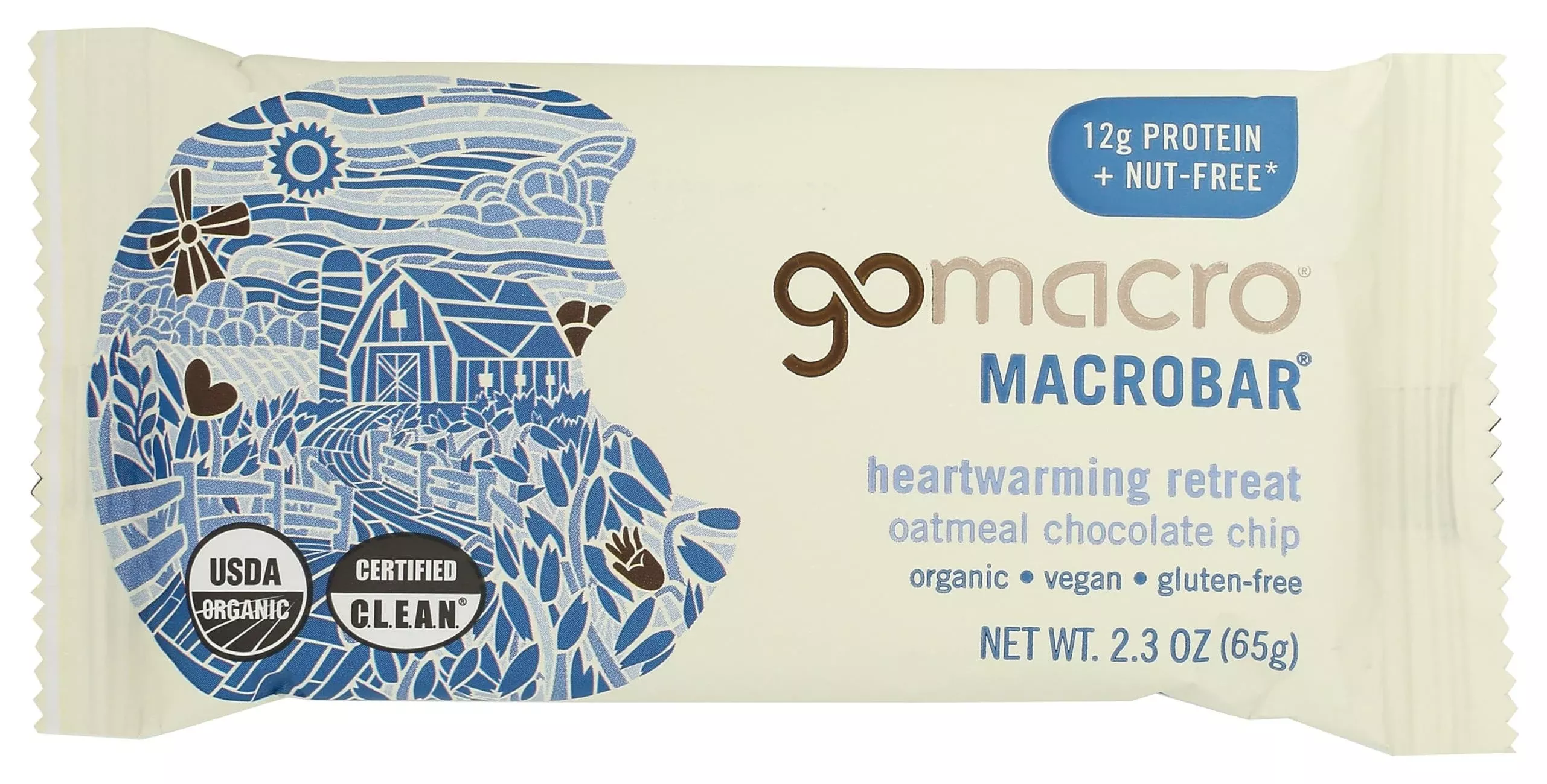 Gomacro Macrobar, Oatmeal Chocolate Chip, 2.3 Ounce