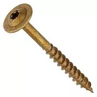 GRK Fasteners 114073 Cabinet Screw, #8 Thread, 1-1/2 in L, Washer Head, Star Drive, Steel, Climatek, 100 PK