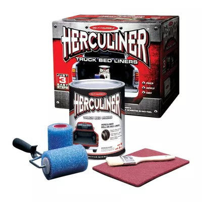Herculiner Truck Bed Liner Kit for Pick-Up Beds, Black (HCL1B8)