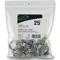 Ideal-Tridon Hy-Gear 67-6 Series 6716550 Worm Gear Hose Clamp, #16, 11/16 to 1-1/2 in, Stainless Steel
