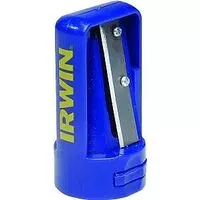 Irwin 233250 Pencil Sharpener, Steel Blade, Plastic Housing Material, Blue Housing
