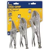 Irwin 323S Locking Pliers Set, 3-Piece, Alloy Steel, Silver