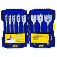 Irwin 341008 Spade Bit Set, 8-Piece, Steel, Bright