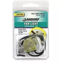 Jandorf 61208 Pull Chain Switch, 1 -Pole, 125 V, 3 A, Nickel