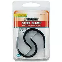 Jandorf 61534 Loom Clamp, 1 in Max Bundle Dia, 1/2 in W, Steel/Vinyl, Black