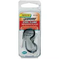 Jandorf 61535 Loom Clamp, 1/2 in Max Bundle Dia, 1/2 in W, Steel/Vinyl, Black