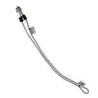 Keeper A06280Z Bungee Cord, 0.315 in Dia, 48 in L, Rubber/Steel, Black/White, Hook End
