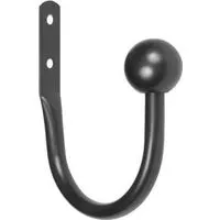 Kenney KN74983 Curtain Holdback, Metal, Black