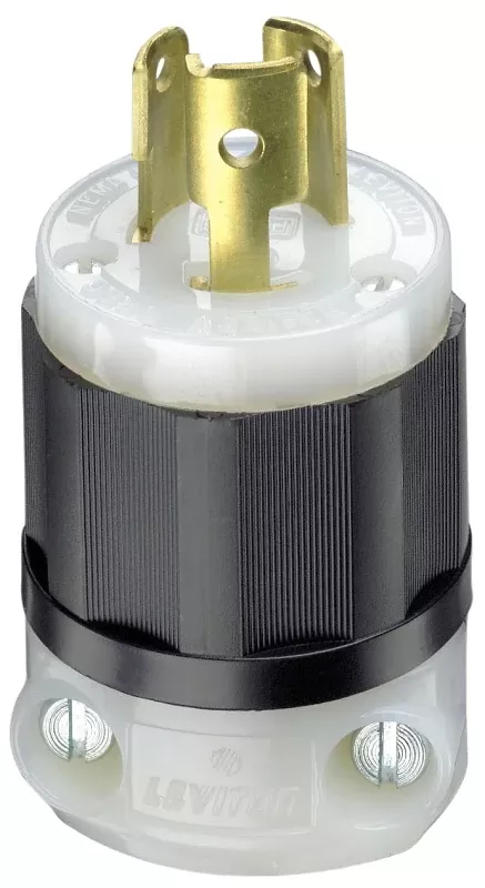 L5-15p Industrial Locking Plug – 15a 125v, 2-pole, 3-wire, Nylon Housing